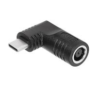 Cpolebev Adattatore di Ricarica da Ingresso Femmina CC PD da 65 W A USB Tipo C per Telefoni, Tablet, Laptop (Nero 7406 B)