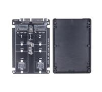 Cpolebev Adattatore Doppio da M.2 A SATA3.0 Adattatore SSD Protocollo M.2 SATA 2 Porte NGFF M.2 Chiave B A SATA 3.0 Convertitore da 6 Gbps M2 A SATA
