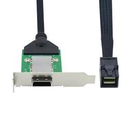 Cpolebev Adattatore Esterno Mini SAS HD SFF-8088 26P PCBA Femmina con Staffa A Basso Profilo A SAS SFF-8643 12 Gbps Esterno 100 Ohm A