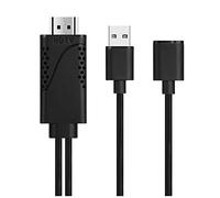 Cpolebev Adattatore HDTV 2 in 1 da USB Femmina A Compatibile 1080P Digital AV HD TV Proiettore Display Sostituzione Convertitore