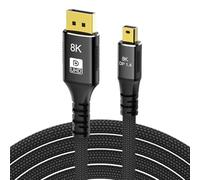 Cpolebev Adattatore Mini DP A DP 1.4 Cavi Dati Video 8K 60Hz per Monitor 1 M