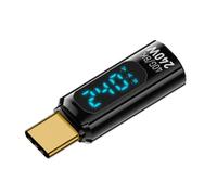 Cpolebev Adattatore OTG da Tipo C A Tipo C, Adattatore di Ricarica per Display Digitale USB4 da 240 W, Trasferimento Video 8K per Telefono e Tablet, Tutto Nero