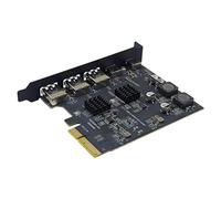 Cpolebev Adattatore PCI Express X4 A 2 Porte Tipo C + 3 Porte USB 3.2 Gen2 10 Gbps ASM3142 + Scheda di Espansione USB PCIE Chip VL822