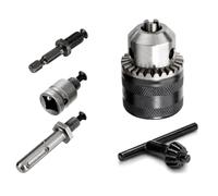 Cpolebev Adattatore per Chiave per Mandrino Autoserrante con Capacità di 1,5-10 Mm, 1/16 Pollici-3/8 Pollici, Adattatore Femmina Quadrato con Presa da 1/2 Pollici, Mandrino Autobloccante Durevole