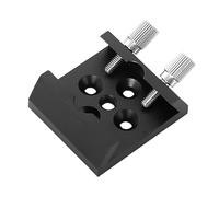 Cpolebev Adattatore per Montaggio Base Base per Cercatore Telescopio Base Piatta per Slot A Coda di Accessori per Parti di Conversione Filettatura 1/4 Nero
