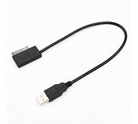 Cpolebev Adattatore USB 35CM PC 6P+7P CD Dvd Rom Convertitore da SATA Un USB 2.0 Slimline Sata 13 Pin per PC Laptop Notebook