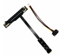 Cpolebev Adattatore VGA Multifunzionale da M.2 A PCIE X16 per SSD M.2 Nvme Gen4 A PCIE 4.0 X4ES, Installazione Semplice da 25 cm