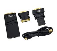 Cpolebev Adattatore Video Grafico Esterno USB 2.0 A DVI/VGA/Monitor Multipli Display Estendi/Specchio per Resistente Facile da Installare Facile da Usare