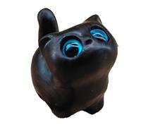 Cpolebev Affascinante Statuetta di Gattino in Legno - Decorazione Artigianale per Gatti, Intaglio in Legno, Simpatici Cartoni Animati, Semplici Ornamenti per Gatti, Neri