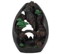Cpolebev Alte Montagne e Acqua Che Scorre Riflusso Bruciatore di Incenso Fumo Cascata Bastoncini di Incenso Supporto 20 Pezzi Coni di Incenso