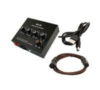 Cpolebev Amplificatore Microfonico Dinamico Bilanciato Amplificatore Audio Musicale MIC-60 con Alimentazione Phantom 48V con XLR