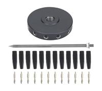 Cpolebev Ancoraggio di Terra del Collettore di Contrappeso con A Terra con Accessori Radio per Picchetti di Terra per Antenna Portatile A Onde Corte MA-12