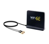 Cpolebev Antenna Portatile WiFi 6E 2.4G/5G/6G con Antenna Wireless per Interni con Fondo Magnetico per Scheda di Rete Facile Installazione Facile da Usare Nero