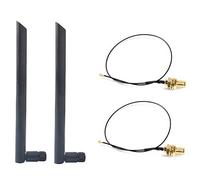 Cpolebev Antenna WiFi Wireless Dual Band 6Dbi RP-SMA + Pigtail MHF4 per Moduli WIFI/WLAN AX200 AC9260 NGFF M.2 Scheda Wireless