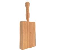 Cpolebev Asse per Pasta, Tagliere per Gnocchi, Tagliere per Gnocchi In Legno di Faggio, Tagliere per Burro, Raschietto per Pasta e Burro Fermentato,A