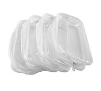Cpolebev Astuccio per Matite nel PVC Trasparente con Cerniera nel 4 Pezzi, Astuccio per Trucco con Grande Portamatite con Cerniera per Cancelleria per Ufficio Scolastico ()