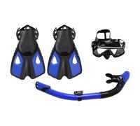 Cpolebev Attrezzatura per Lo Snorkeling per Adulti, Set per Lo Snorkeling Panoramico, per Lo Snorkeling, Boccaglio Drys Top, e per Immersioni, Nero e Blu