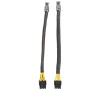 Cpolebev ATX 4 Pin Femmina Alla Scheda Madre CPU 8 (4 + 4) Pin EPS 12V Convertitore Adattatore di Prolunga Intrecciato con Guaina