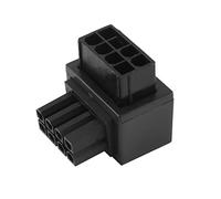 Cpolebev ATX 8 Pin Femmina Angolato A 90 Gradi A 8 Pin Adattatore di Alimentazione GPU Connettore Servosterzo per Scheda Video Grafica GPU