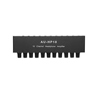 Cpolebev AU-HP10 Amplificatore per Cuffie Stereo Un 10 Canali Audio 1Input 10 Preamplificatore di Uscita Controllo Indipendente NJM4556A DC12-24V
