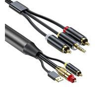 Cpolebev Audio Ottico Digitale di Conversione Audio da Digitale Ad Analogico SPDIF Digitale/Ottico e Coassiale Ad Analogico L/R e Audio Stereo AUX da 3,5 mm