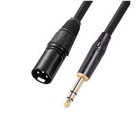 Cpolebev Audio Stereo per Microfono da un XLR da 6,35 Mm da 1/4 di Pollice - per Microfono Bilanciato da un XLR per Altoparlanti, 1 Metro