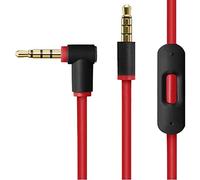 Cpolebev Audio Talk Remote di Ricambio per Cuffie Studio, Executive, Mixer, Wireless e Pro (Nero + Rosso)