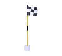 Cpolebev Bandiera Verde da Golf in Bianca e Nero, per Bandiera Colorata A Due Sezioni con Foro Bersaglio Verde A Scacchi, Forniture per Il Golf