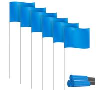 Cpolebev Bandiere Segnaletiche Bandiere Segnaletiche per Prato Confezione da 30, Bandiere Piccole In PVC, Bandiere Segnaletiche Bandiere da Prato, Bandiere da Giardino, Bandiere da Sondaggio, Blu Dure