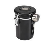 Cpolebev Barattolo di caffè Ermetico nel da 500 G, Contenitore per Chicchi da 1,8 L, Scatola per caffè Sottovuoto con Barattolo per Cucchiaio per caffè nel Polvere, tè, Cacao