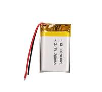 Cpolebev Batteria Ricaricabile Ai Polimeri di Lipo da 200 mAh 502030 per Auricolari Bluetooth, Macchine per Canto, Registratori per Auto Ed Elettronica
