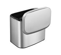 Cpolebev Bidone per Il Compostaggio in Acciaio Inossidabile da Appendere da 1,05 con Coperchio, Fissato al Muro. Facile da Usare Il della Cucina, Porta del Mobile.