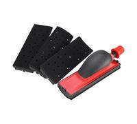 Cpolebev Blocco Abrasivo per Aspirapolvere 70x198 mm Set da 5 Pezzi Supporto per Disco Abrasivo per Aspirapolvere Carta Vetrata 4 Pezzi Tampone per Lucidatura di Supporto Durevole