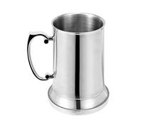 Cpolebev Boccale da Birra Boccale da Birra nel Acciaio Inossidabile Un Doppia Parete Boccale da Colazione Tazze da Latte con Impugnatura Tazza da caffè 560Ml
