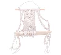 Cpolebev Boho Macrame Mensola da Appendere Un Parete Nappa Intrecciata Un Mano Arazzo Rack Appendiabiti Galleggiante nel Legno per La Decorazione della Parete di Casa