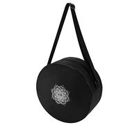 Cpolebev Borsa da Yoga con Ruote in Nylon Nero Mandala Flower 36X14Cm Borsa da Yoga con Cerchio per Ruote da Yoga di Grande capacità