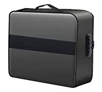 Cpolebev Borsa per Documenti con Lucchetto - Ignifugo a Prova di Umidità a 3 Strati 15X11 Pollici Organizer per Documenti Importanti (Nero)