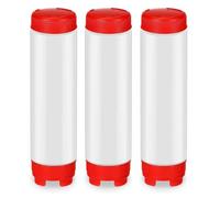 Cpolebev Bottiglie Spremi Invertite da 16 Oz con Punta Ricaricabile e Grande Distributore A Valvola per Salse Ketchup.