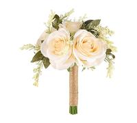 Cpolebev Bouquet da Sposa per Matrimonio, Bouquet di Fiori Artificiali di Rose, Damigella d'Onore della Sposa, Bouquet da Ragazza