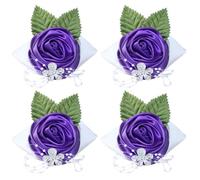 Cpolebev Bracciale da Polso con Fiori per, Fiore da Polso, Corpetto, in, Damigella d'Onore, Matrimonio, Braccialetto da Polso, Fiore Rosa per La Fotografia A