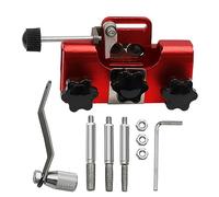 Cpolebev Braccialetto Grinder Macinino A Catena Portatile A Manovella Set di Affilatura A Morsetto per Catena Affilatore di Catene Utensile di Levigatura Rapida Riutilizzabile Rosso