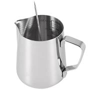 Cpolebev Brocca per Schiuma Latte 350Ml(12 Once) Brocche Fumanti Acciaio Inossidabile Latte caffè Cappuccino Latte Art Brocche Un Tazza di Brocca di Latte con Penna Decorativa