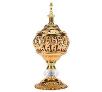 Cpolebev Bruciatore di Incenso Incenso Bakhoor Bruciatore di Incenso Metallo Arabo Incensiere Desktop Decor per Bastoncini di Incenso Coni