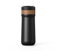 Cpolebev Caffettiera Portatile 2 in 1 da 320 Ml Caffettiera Francese in Acciaio Tazza da Viaggio Isolata Refrigerata 8H con Filtro