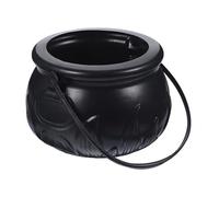 Cpolebev Calderone Nero Bollitore in Plastica per Streghe Calderone di San Patrizio Strega Calderone Decorazione Secchio per Caramelle