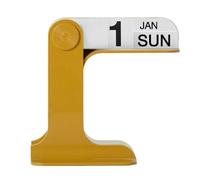 Cpolebev Calendario Girevole - Calendario da Scrivania Ruotabile, Decorazioni Artistiche Ornamenti Accessori per la Casa per il Soggiorno, Giallo