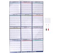 Cpolebev Calendario per Lavagna Cancellabile, Pianificatore Settimanale Mensile, Lavagna Trasparente da 12 Mesi, per Pareti, Casa, Ufficio, Riutilizzabile