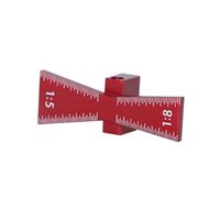 Cpolebev Calibro per Marcatura Modello per Marcatura In Lega di Alluminio con Giunto A Coda di Calibro per Cerniera In Legno 1: 5 1: 8 con Strumento Guida per Calibro A Cerniera