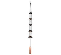 Cpolebev Campanella Campanelli Eolici Tempio Campanella A con 5 Campane, Campanella A Feng Shui per Giardino Domestico Decorazione Esterna Campana A Commemorativa