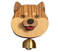 Cpolebev Campanello A in Legno Shiba Inu, Campanello A Appeso, Campanello in Legno Shiba Inu